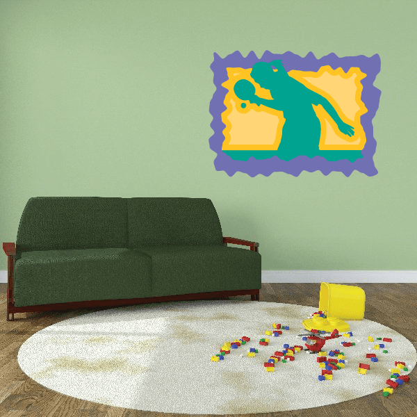 Image of Ping Pong Wall Decal - Vinyl Sticker - Car Sticker - Die Cut Sticker - CDSCOLOR005