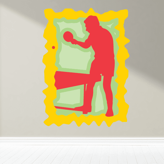 Image of Ping Pong Wall Decal - Vinyl Sticker - Car Sticker - Die Cut Sticker - CDSCOLOR019