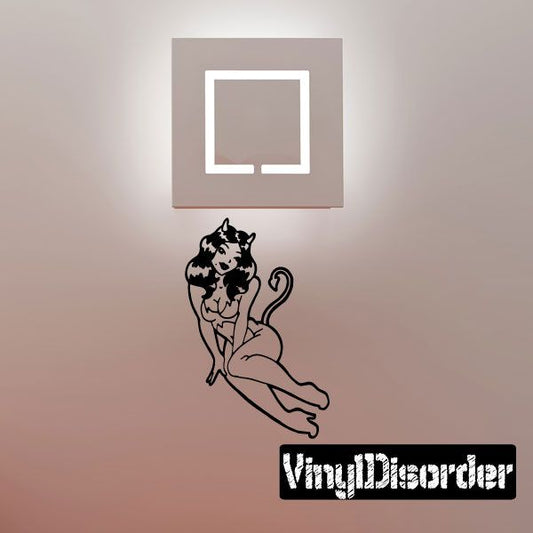 Image of Pinup Cat Girl Decal