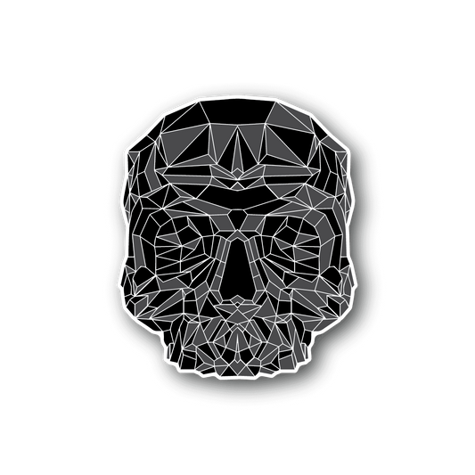 Polygonal Skull Vinyl Sticker weather-resistant vinyl sticker by VinylDisorder