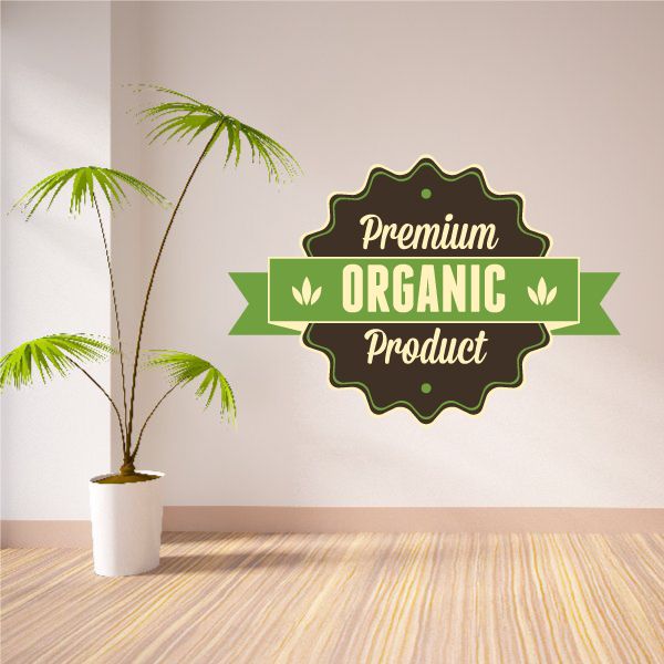 Image of Premium Organic Product Retail Discount Sign Wall Decal - Vinyl Decal - Car Decal - Idcolor012