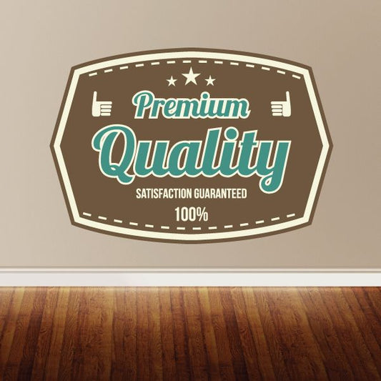 Image of Premium Quality Satisfaction Guaranteed 100% Retail Discount Sign Wall Decal - Vinyl Decal - Car Decal - Idcolor031