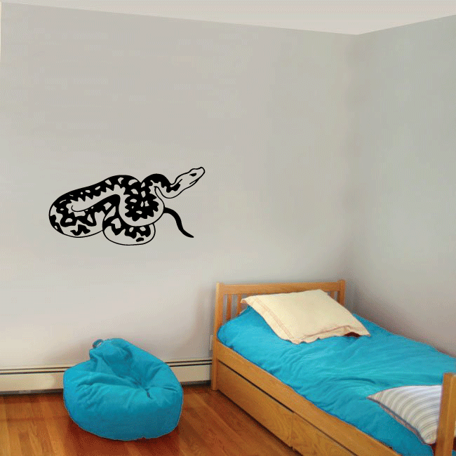 Black and white snake decal sticker with protective design