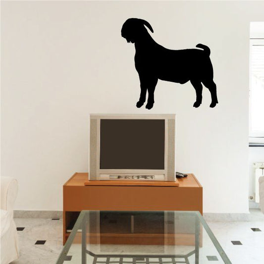 Black proud Boer goat silhouette decal