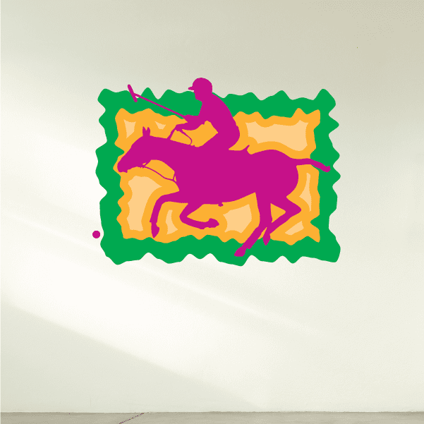 Image of Purple Polo Rider Sticker