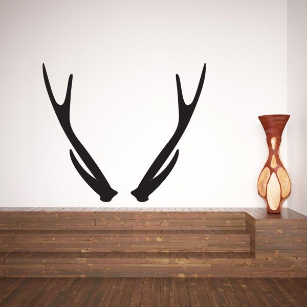 Image of Red Stag Antlers Decal