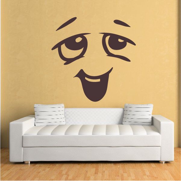 Image of Relaxed Face Expression Wall Decal - Vinyl Decal - Car Decal - Idcolor082
