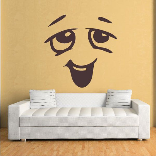 Image of Relaxed Face Expression Wall Decal - Vinyl Decal - Car Decal - Idcolor082
