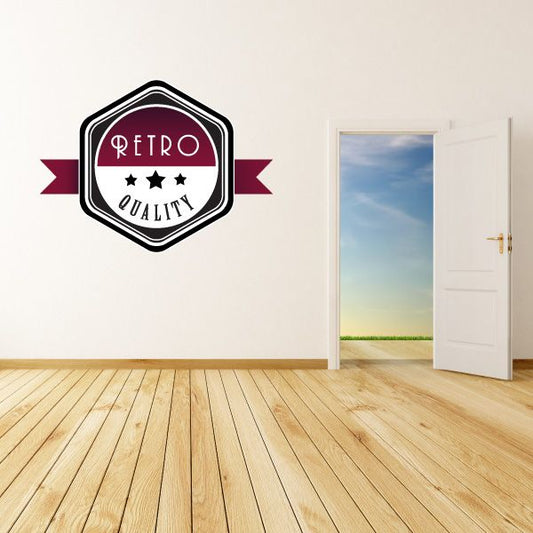 Image of Retro Quality Wall Decal - Vinyl Sticker - ColorId014