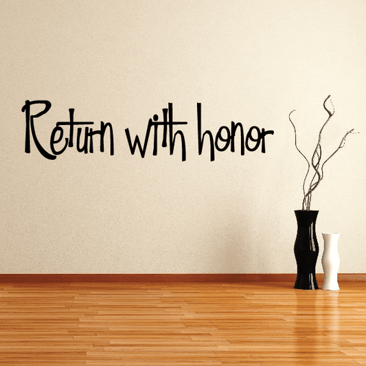 Image of Return With Honor Text Decal