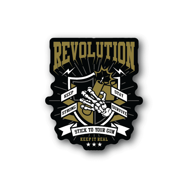 Image of Revolution Stick to your Gun Sticker