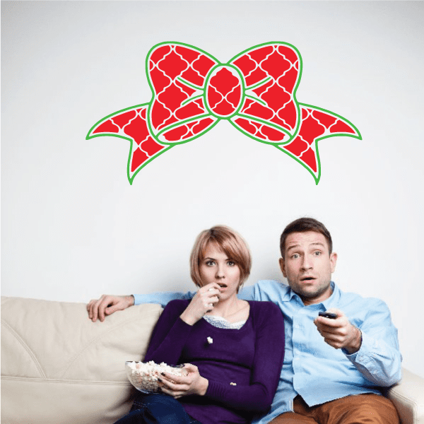 Image of Windowpane Pattern Ribbon Sticker