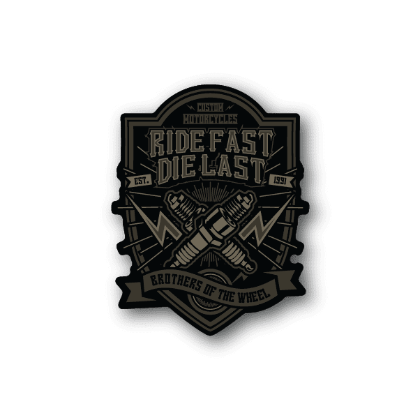 Image of Ride Fast Die Last Sticker