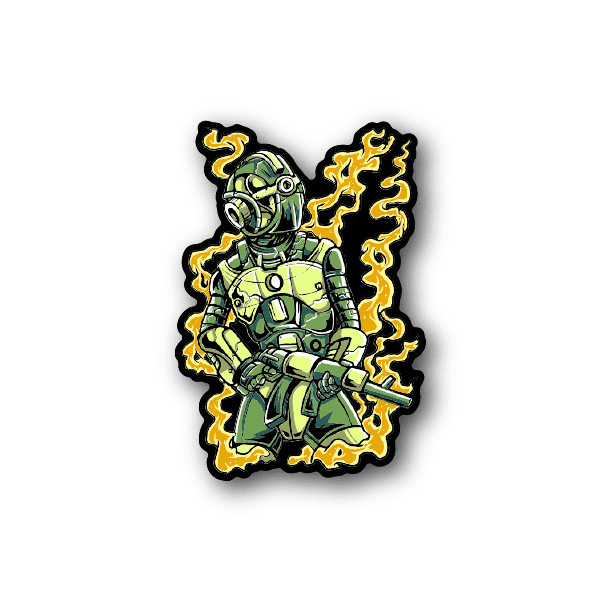 Image of Robot Soldier Sticker