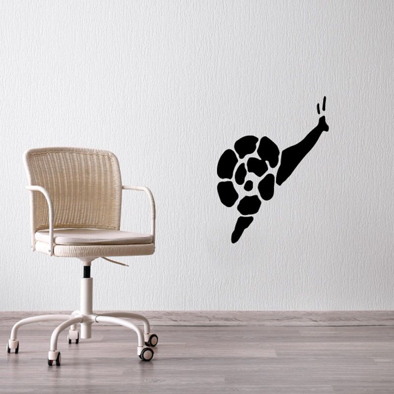 Snail shell pattern wall decal in black