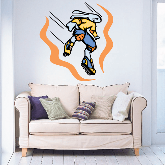 Image of Rollerblading Wall Decal - Vinyl Sticker - Car Sticker - Die Cut Sticker - CDSCOLOR001
