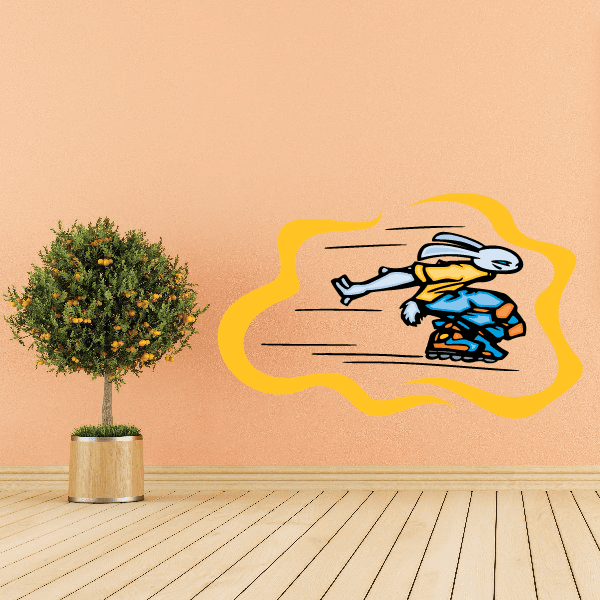Image of Rollerblading Wall Decal - Vinyl Sticker - Car Sticker - Die Cut Sticker - CDSCOLOR002