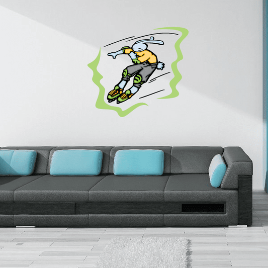 Image of Rollerblading Wall Decal - Vinyl Sticker - Car Sticker - Die Cut Sticker - CDSCOLOR003