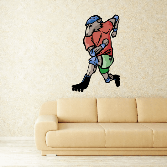 Image of Rollerblading Wall Decal - Vinyl Sticker - Car Sticker - Die Cut Sticker - CDSCOLOR004