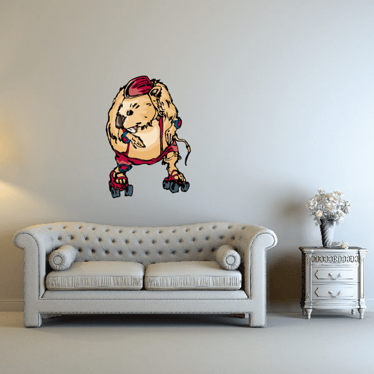 Image of Rollerblading Wall Decal - Vinyl Sticker - Car Sticker - Die Cut Sticker - CDSCOLOR005