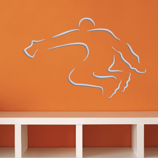 Image of Rollerblading Wall Decal - Vinyl Sticker - Car Sticker - Die Cut Sticker - CDSCOLOR008