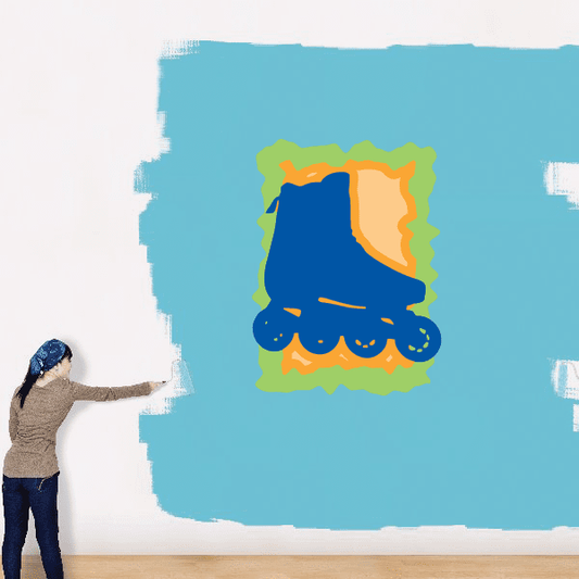 Image of Rollerblading Wall Decal - Vinyl Sticker - Car Sticker - Die Cut Sticker - CDSCOLOR009