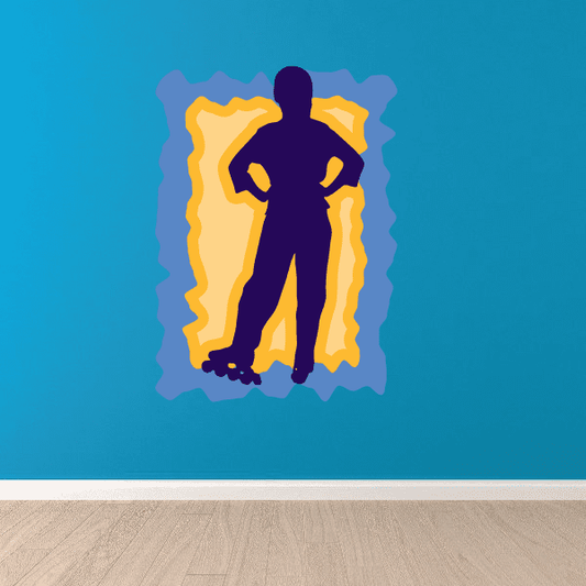 Image of Rollerblading Wall Decal - Vinyl Sticker - Car Sticker - Die Cut Sticker - CDSCOLOR011