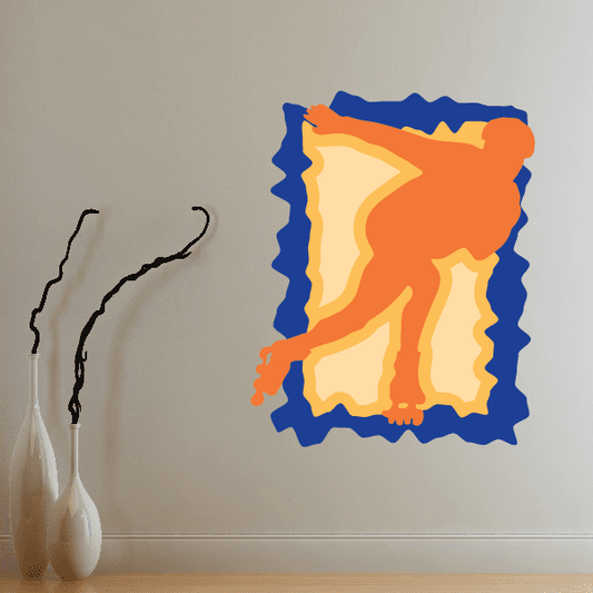 Image of Rollerblading Wall Decal - Vinyl Sticker - Car Sticker - Die Cut Sticker - CDSCOLOR016
