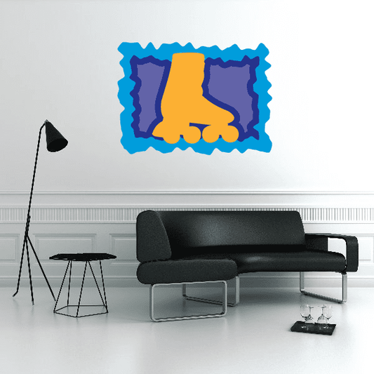 Image of Rollerblading Wall Decal - Vinyl Sticker - Car Sticker - Die Cut Sticker - CDSCOLOR020