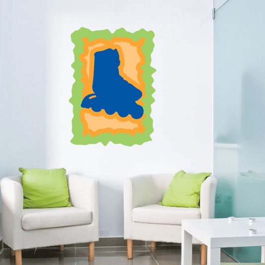 Image of Rollerblading Wall Decal - Vinyl Sticker - Car Sticker - Die Cut Sticker - CDSCOLOR021