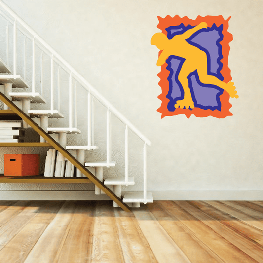 Image of Rollerblading Wall Decal - Vinyl Sticker - Car Sticker - Die Cut Sticker - CDSCOLOR022