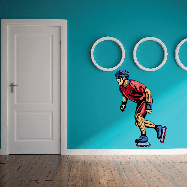 Image of Rollerblading Wall Decal - Vinyl Sticker - Car Sticker - Die Cut Sticker - CDSCOLOR024