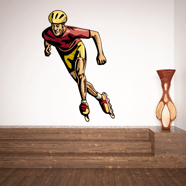 Image of Rollerblading Wall Decal - Vinyl Sticker - Car Sticker - Die Cut Sticker - CDSCOLOR027