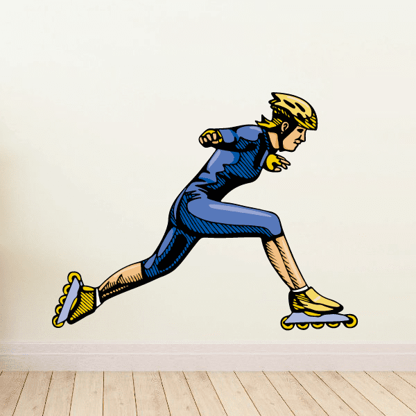 Image of Rollerblading Wall Decal - Vinyl Sticker - Car Sticker - Die Cut Sticker - CDSCOLOR028