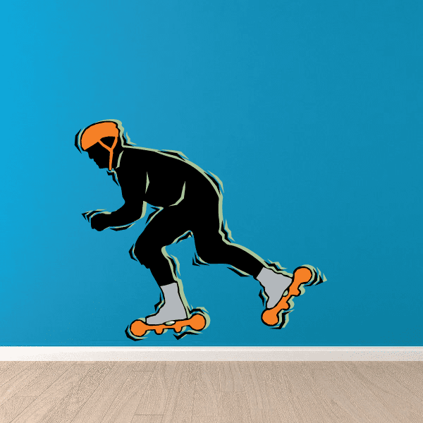 Image of Rollerblading Wall Decal - Vinyl Sticker - Car Sticker - Die Cut Sticker - CDSCOLOR032
