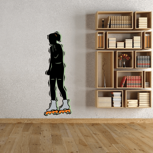 Image of Rollerblading Wall Decal - Vinyl Sticker - Car Sticker - Die Cut Sticker - CDSCOLOR034