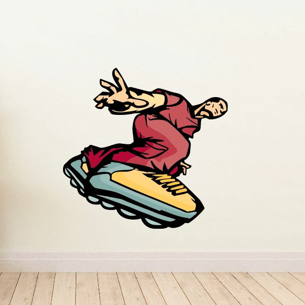 Image of Rollerblading Wall Decal - Vinyl Sticker - Car Sticker - Die Cut Sticker - CDSCOLOR037