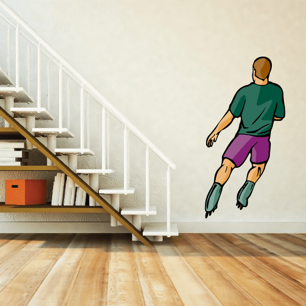 Image of Rollerblading Wall Decal - Vinyl Sticker - Car Sticker - Die Cut Sticker - CDSCOLOR041