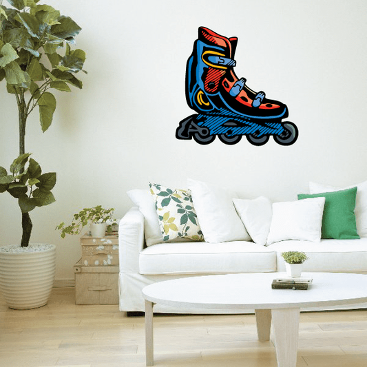 Image of Rollerblading Wall Decal - Vinyl Sticker - Car Sticker - Die Cut Sticker - CDSCOLOR046