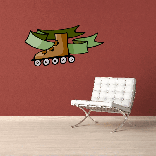 Image of Rollerblading Wall Decal - Vinyl Sticker - Car Sticker - Die Cut Sticker - CDSCOLOR055