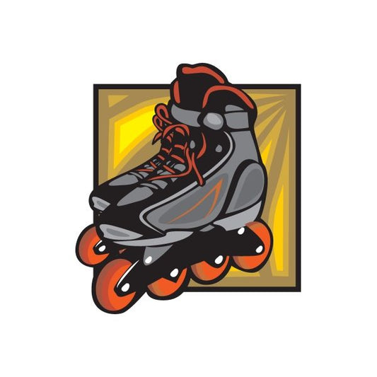 Image of Rollerblading Wall Decal - Vinyl Sticker - Car Sticker - Die Cut Sticker - DC 001