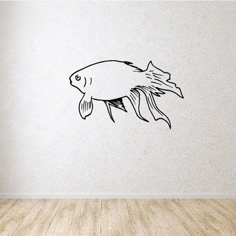 Image of Round Common Goldfish Decal