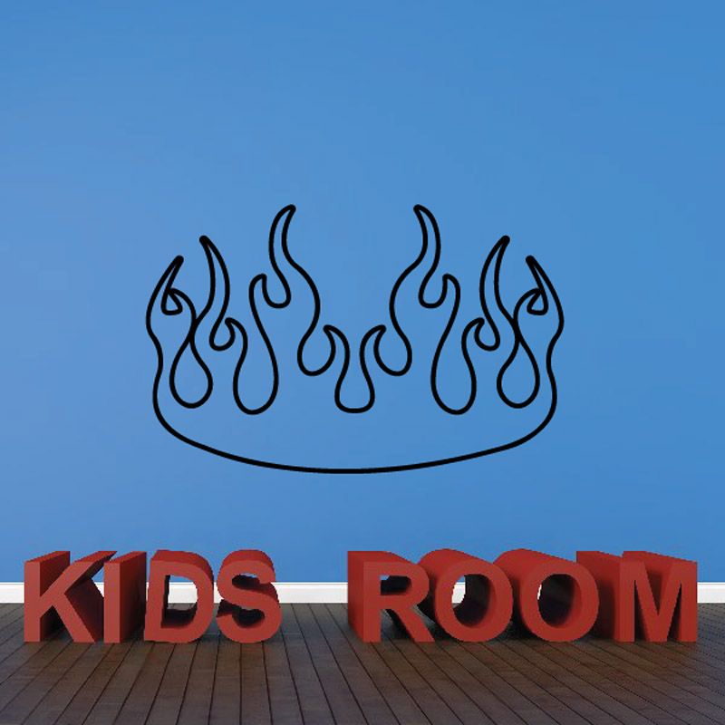 Image of Round Ghost Flames Car Decal - Vinyl Decal - Wall Decal - CF032