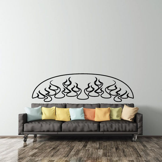 Image of Round Ghost Flames Car Decal - Vinyl Decal - Wall Decal - CF616