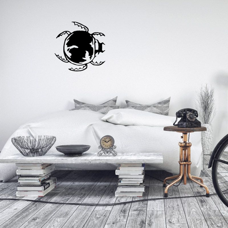 Round tick decal with black circular tick illustration