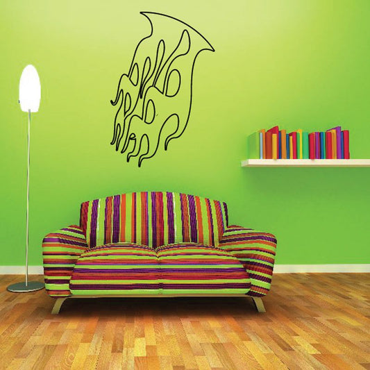 Image of Round top Ghost Flames Car Decal - Vinyl Decal - Wall Decal - CF331