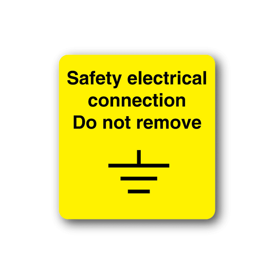 Image of Safety Electrical Connection Do Not Remove Sticker