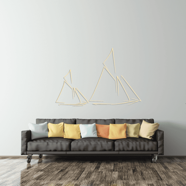 Image of Sailboat Wall Decal - Vinyl Sticker - Car Sticker - Die Cut Sticker - CDSCOLOR014
