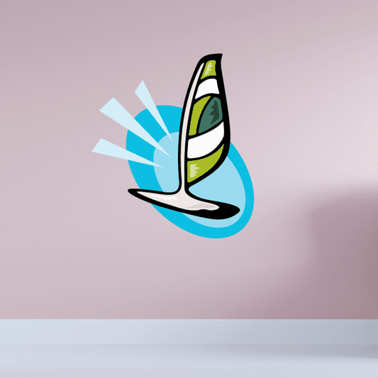 Image of Sailboat Wall Decal - Vinyl Sticker - Car Sticker - Die Cut Sticker - CDSCOLOR031
