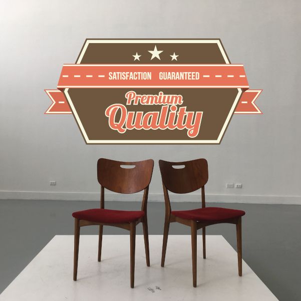 Image of Satisfaction Guaranteed Premium Quality Retail Discount Sign Wall Decal - Vinyl Decal - Car Decal - Idcolor035